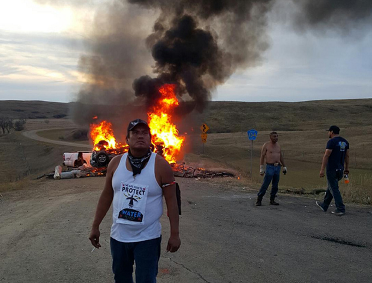 DAPL Security Guard Arrested For Pulling Gun — Native American ‘Protectors’ Set His Truck on Fire